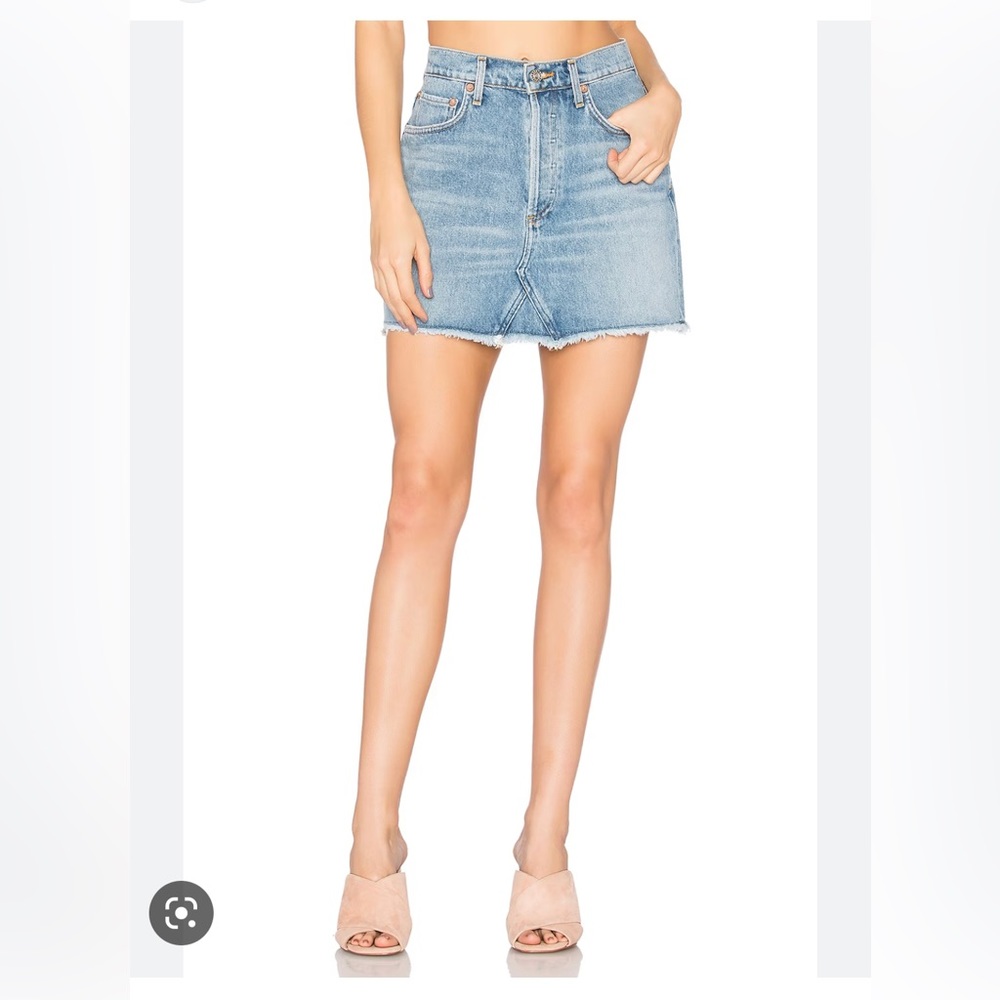 BNWT Agolde Quinn High Rise Mini Skirt in Devotee